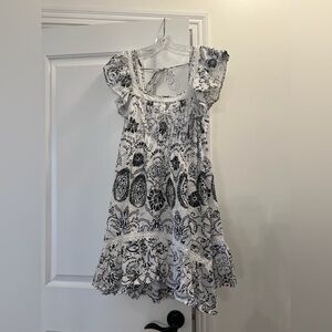 Black & White Floral Print Sundress